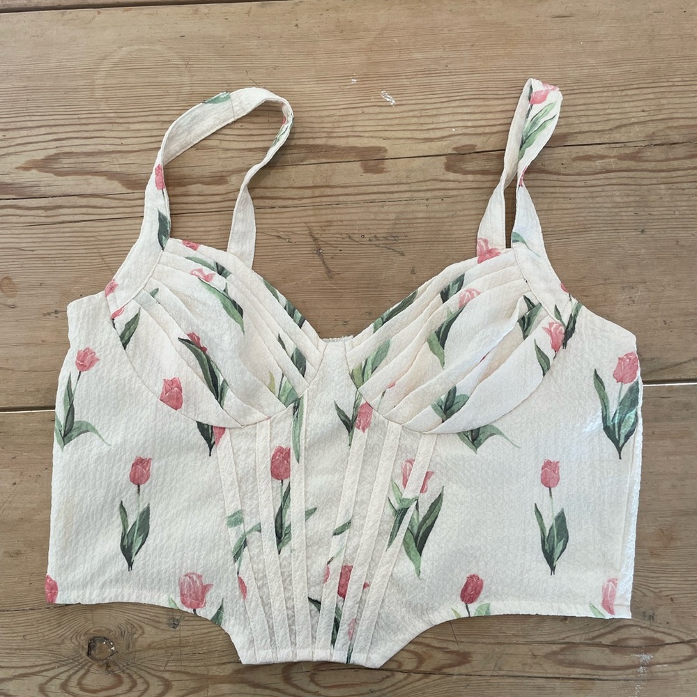 Cider Tulip Bustier top size large